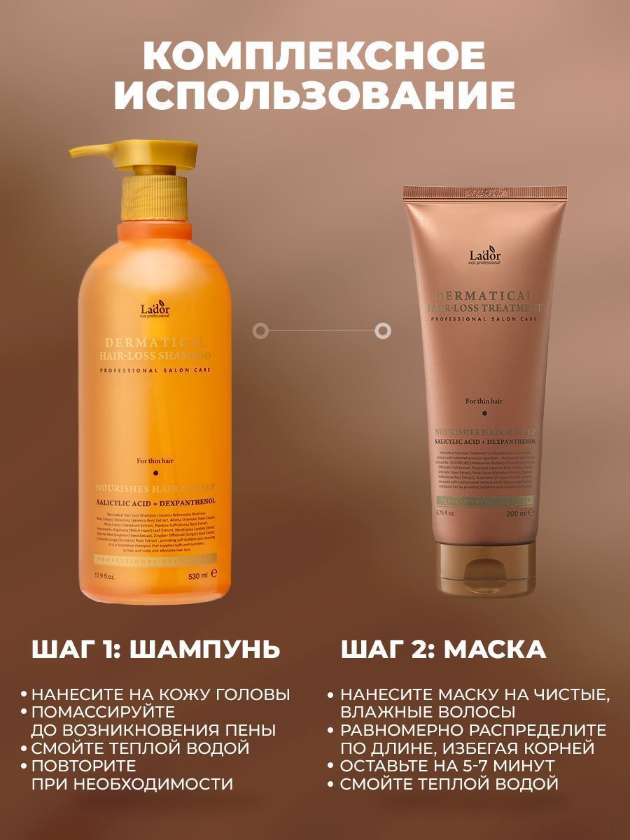 Укрепляющий шампунь против выпадения для тонких волос Hair-Loss Shampoo ...
